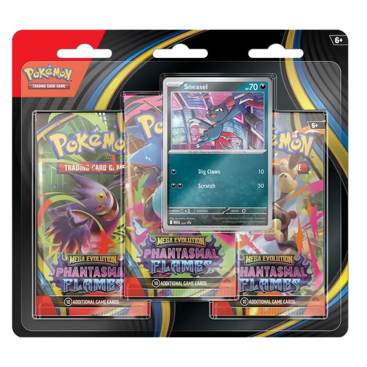 Pokemon Mega Evolution Phantasmal Flames Weavile 3-Booster Blister Pack [3 Booster Packs & 1 Foil Promo Card]